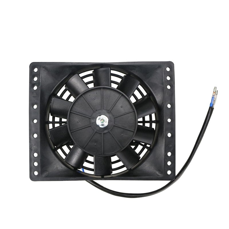 PRUNkuar 6 Inch Small Slim Push Pull Electric Cooling Fan 650CFM Radiator Oil Cooler Mount Kit Black 2Pcs - Image 2